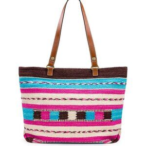 Patricia Nash Chennai Tote Hand Loomed "Magenta Multi" NWT